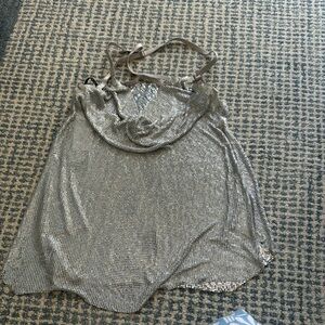 White fox chain-link dress almost feels like material